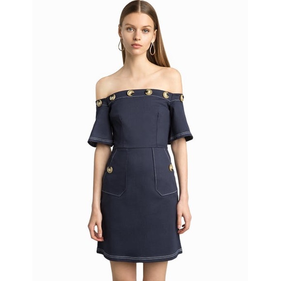 Pixie Market Off Shoulder Denim - Picture 4 of 8